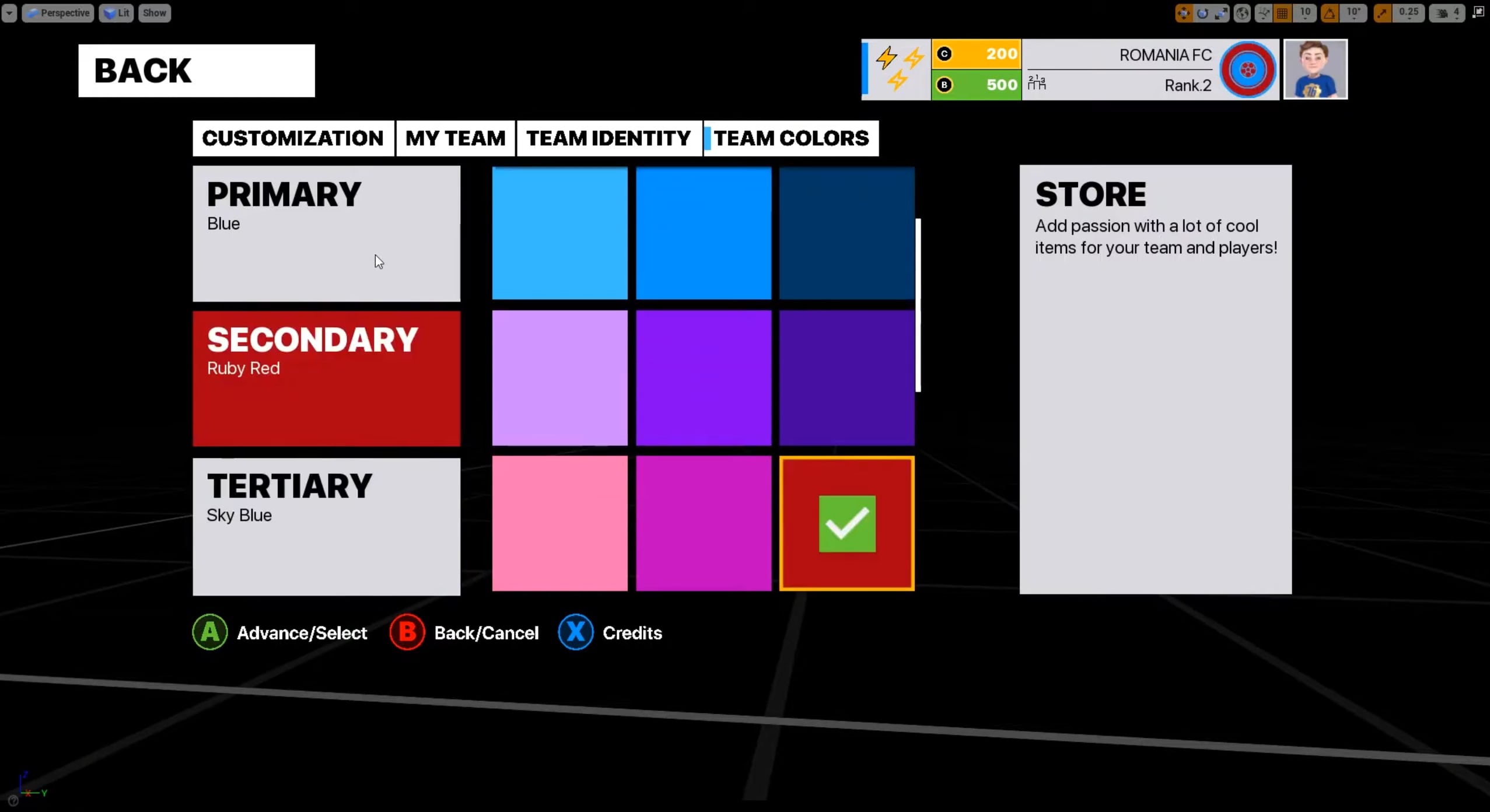Fifa Style Main Menu screenshot 2