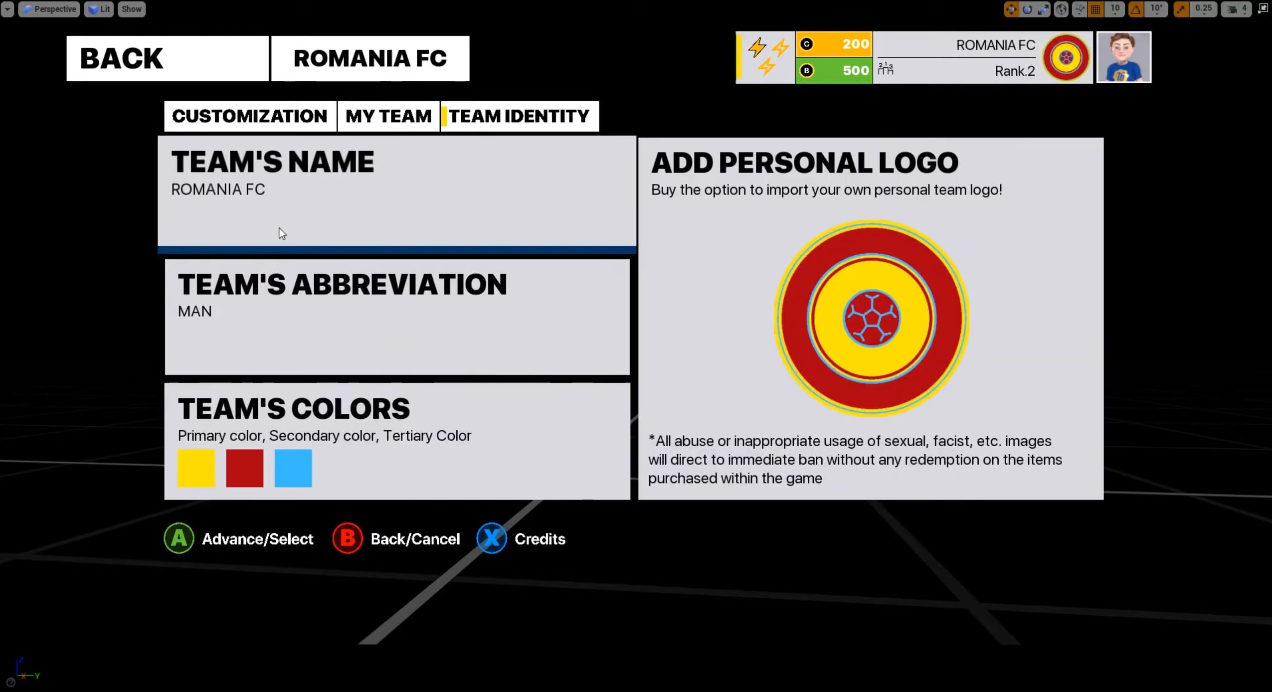 Fifa Style Main Menu screenshot 3